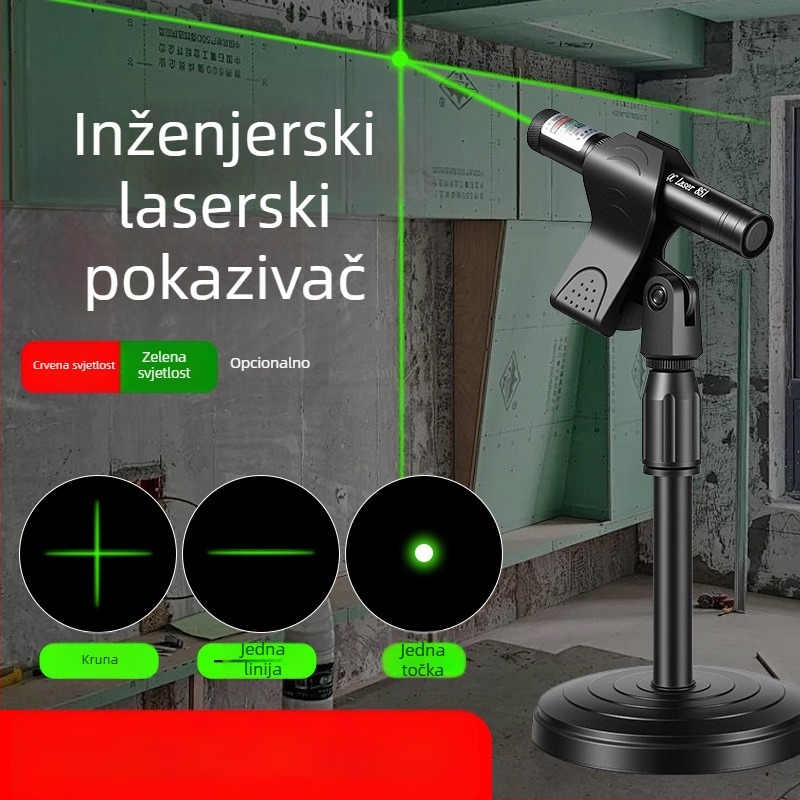 Que Chuang metalni laserski nivelo s križnom linijom, infracrvenom linijom i preciznim označavanjem pravog kuta