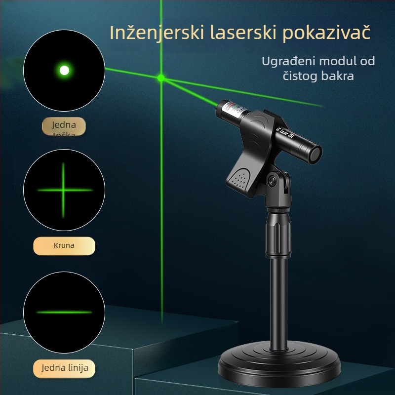 Que Chuang metalni laserski nivelo s križnom linijom, infracrvenom linijom i preciznim označavanjem pravog kuta