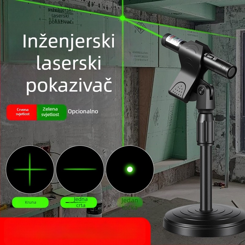 Que Chuang metalni laserski nivelo s križnom linijom, infracrvenom linijom i preciznim označavanjem pravog kuta