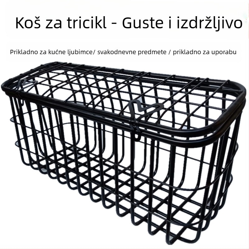 Stražnja košara za električni tricikl s poklopcem; ojačana stražnja košara (Tip: Drugo; Materijal: Drugo; Marka: Drugo; Specifikacije: 885; Uvoz: Ne)
