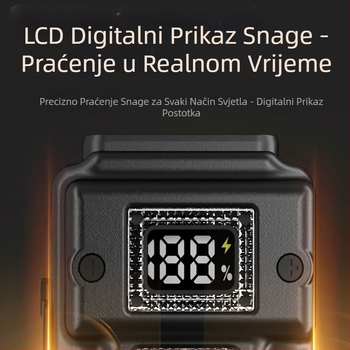 Taktička ultra-tanka svjetiljka s klipom za olovku, aluminijska legura, 1000 mAh, 10W, ručno pokretanje energije, domet 200–500 m