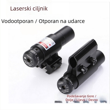 Mini infracrveni laserski nišan s podešavanjem gore-dolje i lijevo-desno, aluminijska legura, JG8