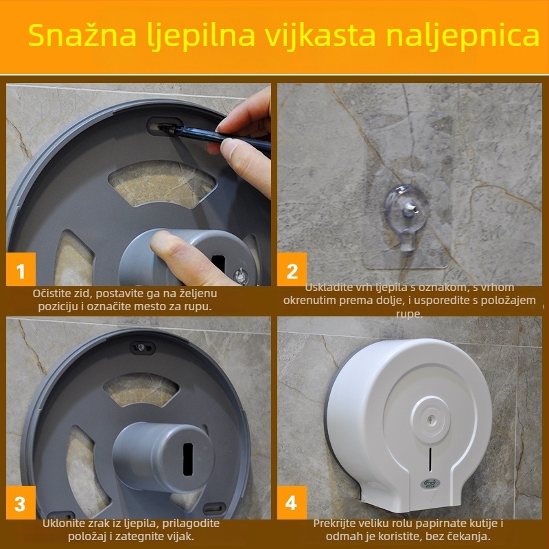 Zidna plastična kutija za toaletni papir, model Fq-606-a, višenamjenski organizator kupaonice