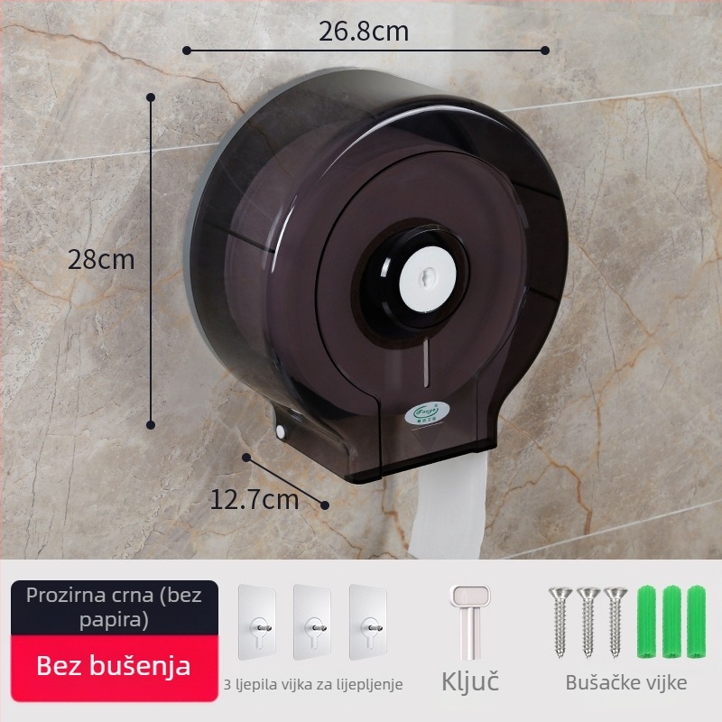 Zidna plastična kutija za toaletni papir, model Fq-606-a, višenamjenski organizator kupaonice