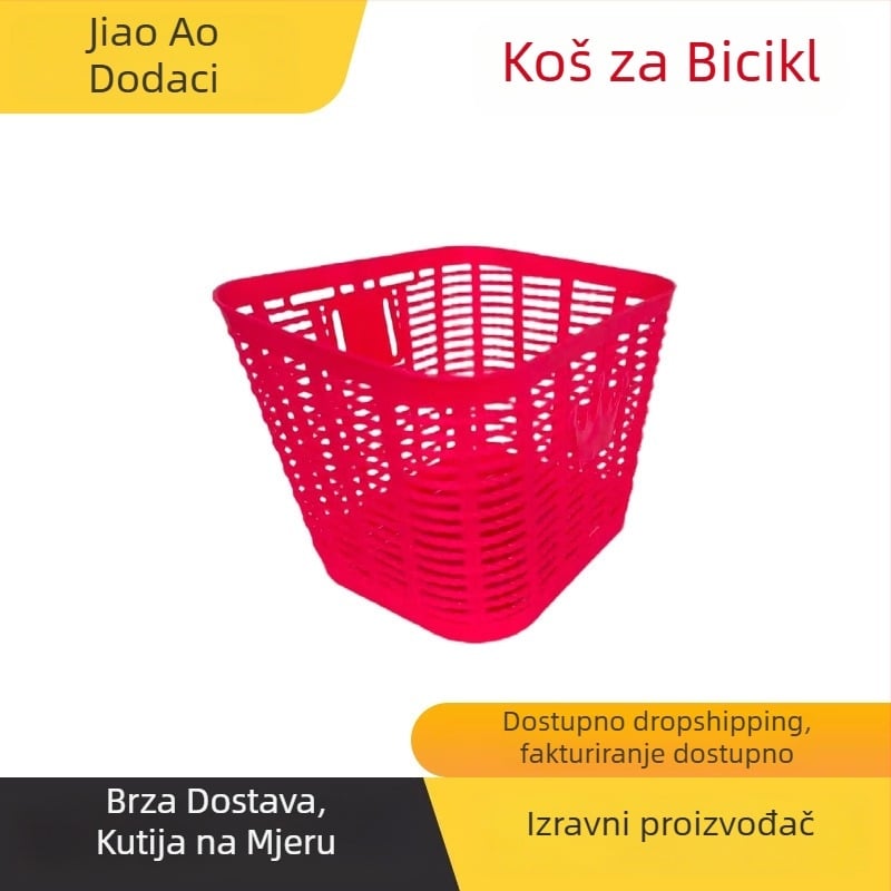 Prednja košara za bicikl – plastična, brend Jeo, pogodna za dječji kolica