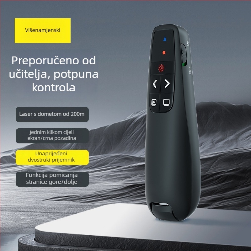 Lasersko pero za preokret PPT stranica — ABS, RF039, mogućnost tiskanja logotipa, PPT preokret stranica: da