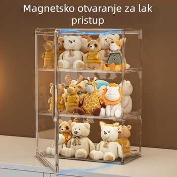 Kutija za pohranu figurica Model 9019, PET materijal, može se slagati s pregradama, kapacitet 35 L
