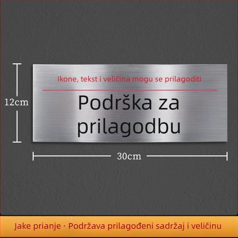 Znak od nehrđajućeg čelika za uređaj za gašenje požara i korištenje hidranta – UV tisak, za trgovačke centre, hotele i tvrtke