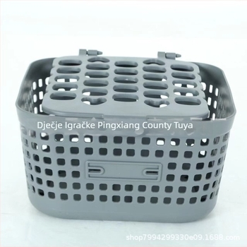 Prednja košarica za električno vozilo, velika mreža i poklopac, crna