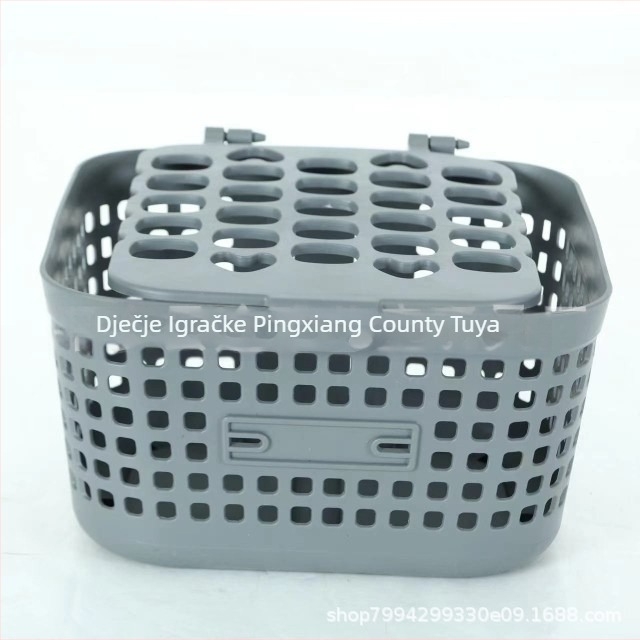 Prednja košarica za električno vozilo, velika mreža i poklopac, crna