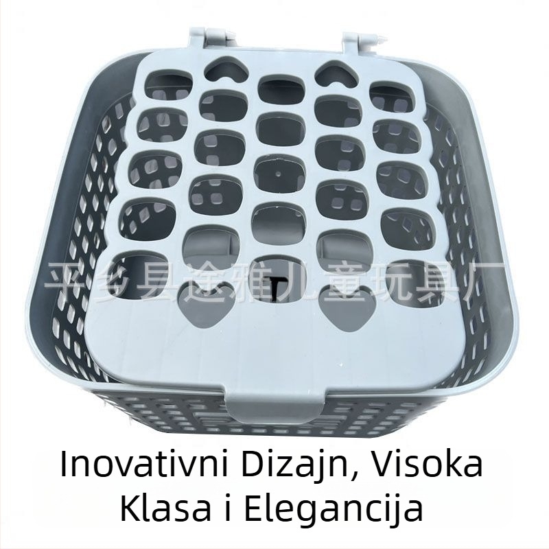 Prednja košarica za električno vozilo, velika mreža i poklopac, crna