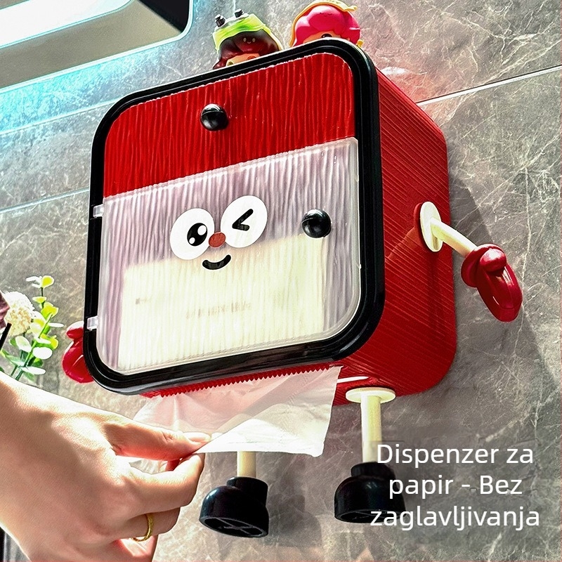 Zidna kutija za toaletni papir, plastična, model 10060, višestruka namjena, za kupaonicu i dnevni boravak