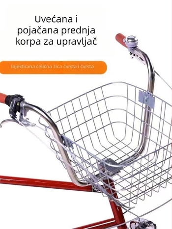 Prednja košara za bicikl, metalna konstrukcija, prednje montiranje