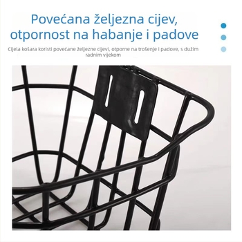 Dječji prednji koš za bicikl, metalni, Yitong, Specifikacija 1