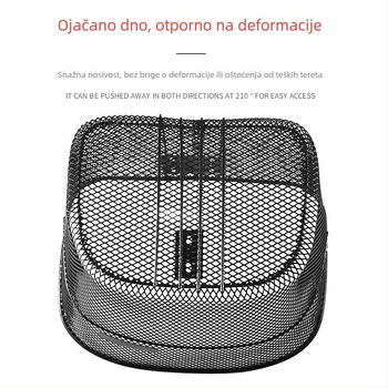 HANLI Željezni prednji koš za bicikl, mrežasti dizajn — Materijal: Željezo; Vrsta: Prednji koš za bicikl; Marka: HANLI