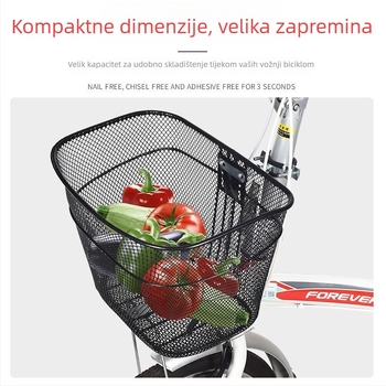 HANLI Željezni prednji koš za bicikl, mrežasti dizajn — Materijal: Željezo; Vrsta: Prednji koš za bicikl; Marka: HANLI