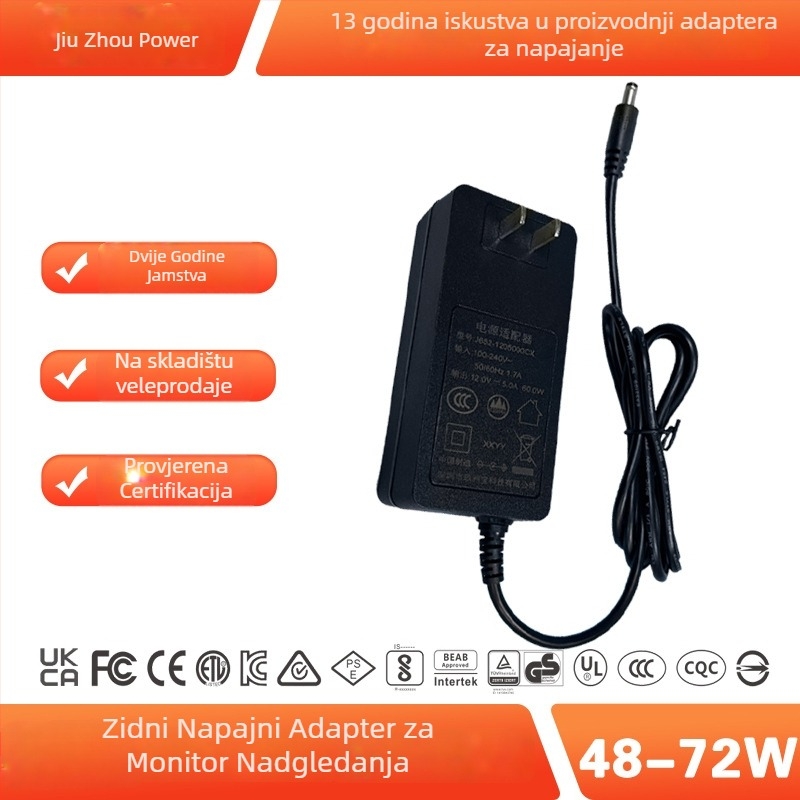 Napajni adapter 12V, Model 24v3a, Šifra proizvoda j652-1205000CX, Certifikacije 3C CE UL UKCA SAA PSE KC, Ulazno napajanje 220-380V