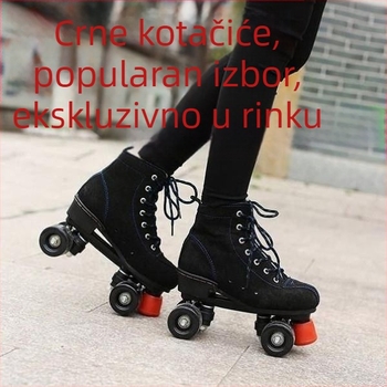 Odrasle rolkice s platnenim gornjim dijelom, TPR potplatom, svjetlećim kotačićima