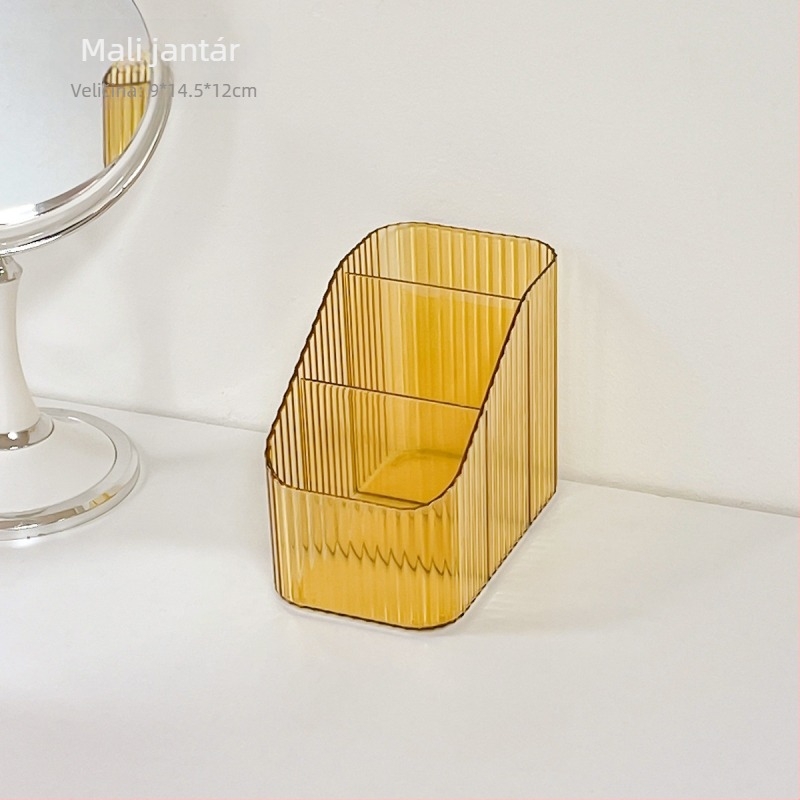 Stolni kozmetički organizator – četvrtasta plastična kutija s pretincima, model JJ-0933, moderni minimalistčki stil, za kozmetiku