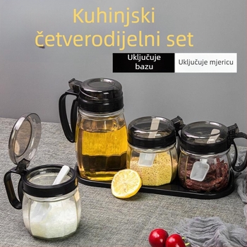 Kuhinjski set posuda za začine – staklene posude za sol, začine i ulje