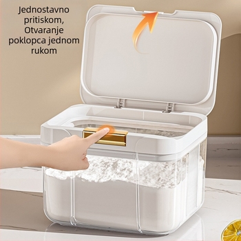 Spremnik za skladištenje riže, otporan na vlagu, PET materijal, nordijski stil, kapacitet iznad 10 L
