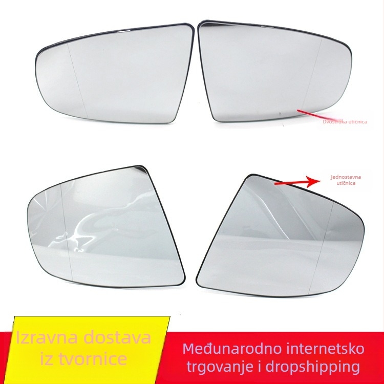 Staklo retrovizora za BMW X5/X6 E70/E71 (2008–2013) – ravno ogledalo, ABS kućište, 12V, modeli 51167174979 51167298157 51167174982
