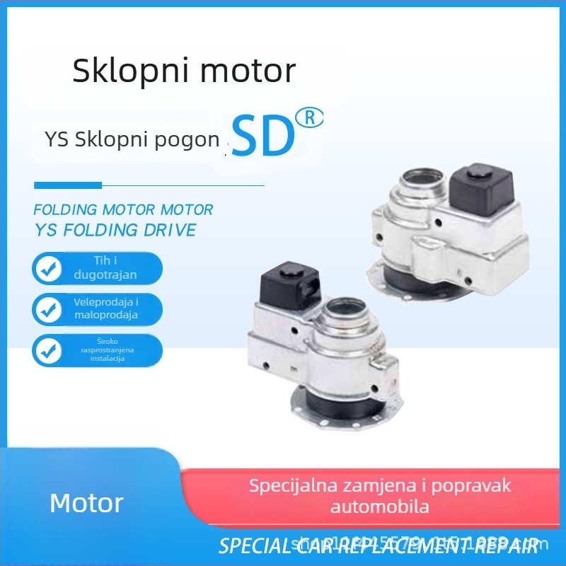 Motor stražnjeg ogledala za Cadillac CTS XTS SRX SLS Encore Escalade — model YS Folder Motor, 12V, kućište od legure, materijal zrcala legura