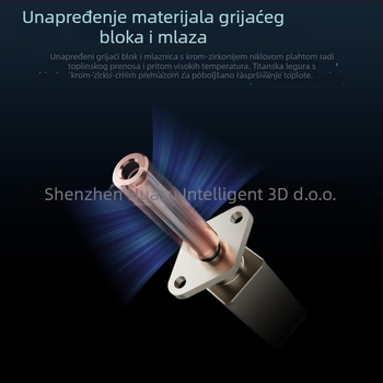 Huasu 3D printer nadogradnja V6 topli kraj – universalni bambusni izlazni nastavak, ekstrudirajući pribor, visok temperatura, velika brzina ispisa, materijal: aluminijska legura / bakrena legura