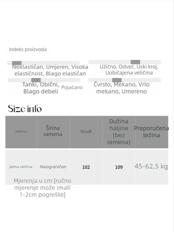 Haljina u sling stilu, bez rukava, kružni izrez, visok struk, slip dress stil