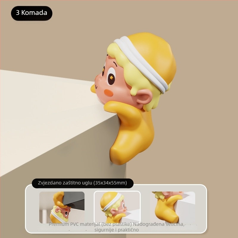 Dječji zaštitnik kutova za stolove i ormariće — zaštita od sudara, oblik pravokutan, marka Mr. Art, model YYQ10127, pakiranje 300 kom.