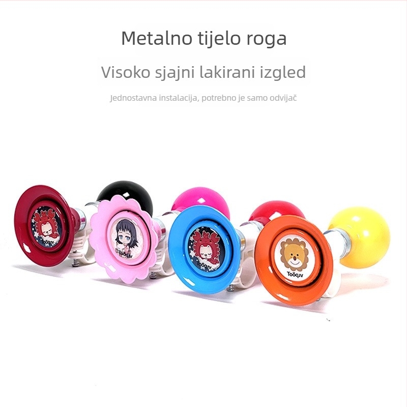Zvučnik za bicikl za djecu, karikatura metalni zvučnik zraka, aluminijska legura, model Cartoon metal air horn, brend Happy Journey