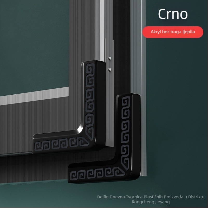 Zaštitni pokrov kuta prozora, otporan na sudar, pravokutnog oblika, proziran; Podrijetlo: Jieyang, Guangdong