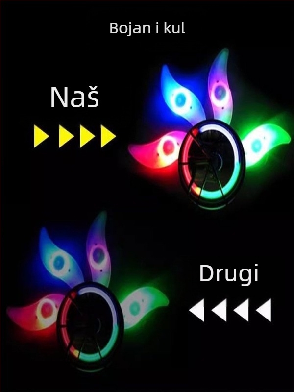 LED svjetlo za gumu bicikla s integriranim svjetlom na šipkama i noćnim upozorenjem — Marka The First Force, model XCLTD, materijal plastika