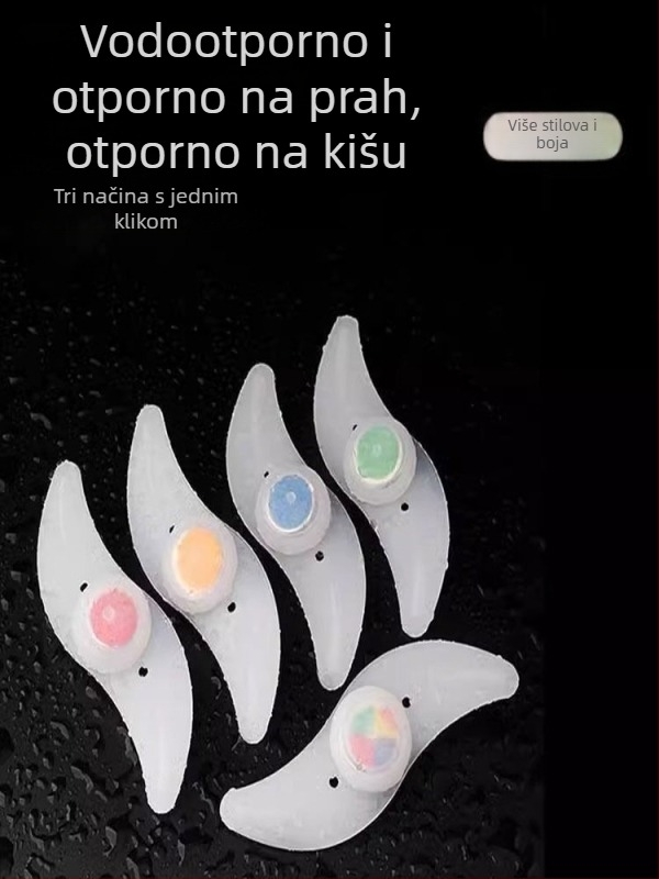 LED svjetlo za gumu bicikla s integriranim svjetlom na šipkama i noćnim upozorenjem — Marka The First Force, model XCLTD, materijal plastika