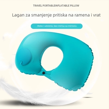 Nafukljiva U-oblikovana jastučnica za vrat, PVC, model B5188/B5189, težina 72 g, prijenosni putni jastuk