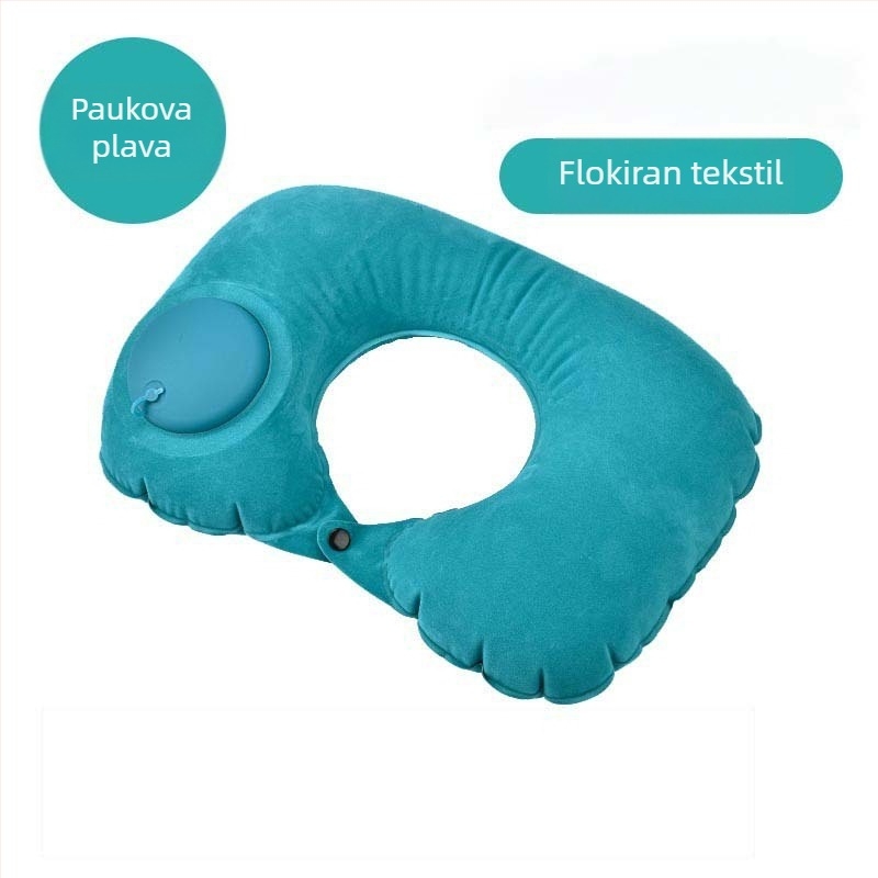 Nafukljiva U-oblikovana jastučnica za vrat, PVC, model B5188/B5189, težina 72 g, prijenosni putni jastuk