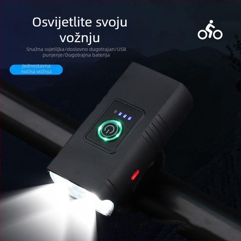Svjetlo za bicikl: prednje i stražnje, dvostruki snopovi, USB-C punjenje, montaža klikom