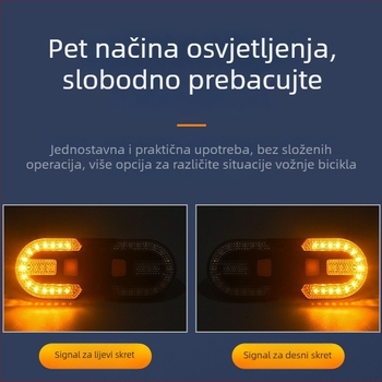 Shunke bežični USB punjenje svjetla za bicikl – prednje i stražnje uz daljinski upravljač, za planinski bicikl, pokazivač smjera