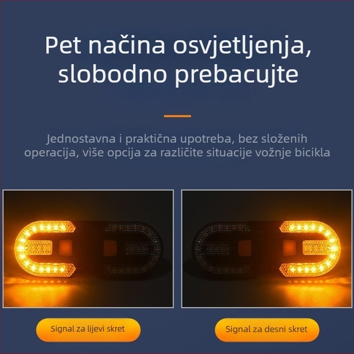 Shunke bežični USB punjenje svjetla za bicikl – prednje i stražnje uz daljinski upravljač, za planinski bicikl, pokazivač smjera