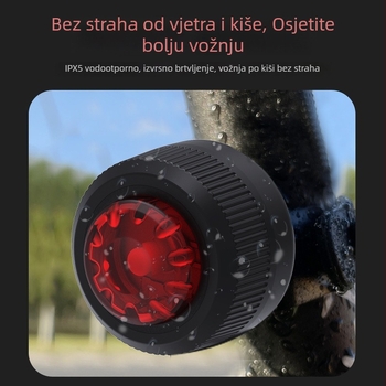 A08 Gem Zadnje svjetlo, Frog Light i svjetlo za kacigu za planinski bicikl — vodootporno, Napajanje: 2× CR2032 baterije, Marka HND
