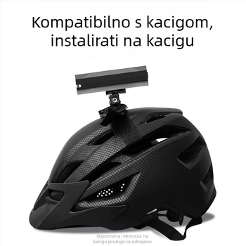 Noćna prednja svjetiljka za biciklizam sa zaslonom stanja baterije, GoPro nosač na kacigi, USB power bank, za planinski bicikl