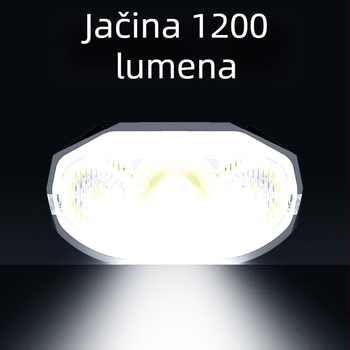 Noćna prednja svjetiljka za biciklizam sa zaslonom stanja baterije, GoPro nosač na kacigi, USB power bank, za planinski bicikl