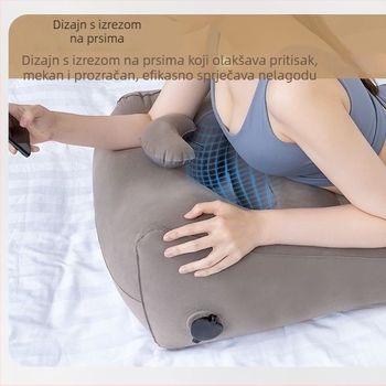 Nafukna spavaća podloga i potpora za noge za krevet – višefunkcionalna, PVC s flockingom, debljina 0,45 mm, masa 610 g