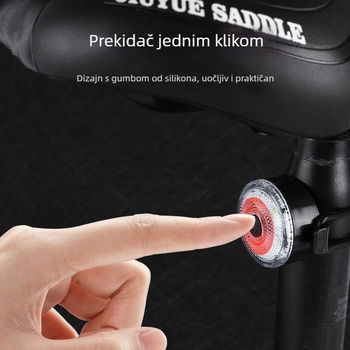 Svjetlo za bicikl s USB punjenjem – snažno noćno svjetlo, LED stražnja svjetiljka za planinski i cestovni bicikl uz funkciju upozorenja