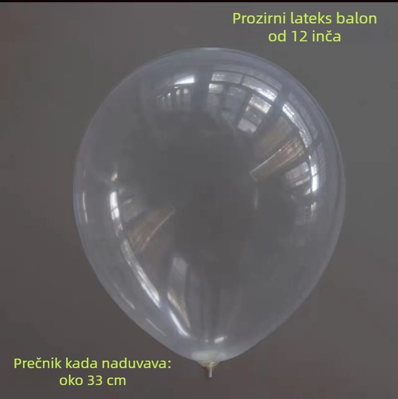 Latex baloni Tonghai Aimin — prozirni s logotipom OK; materijal: latex; oblik: okrugli; pogodni za vjenčanja i događaje.
