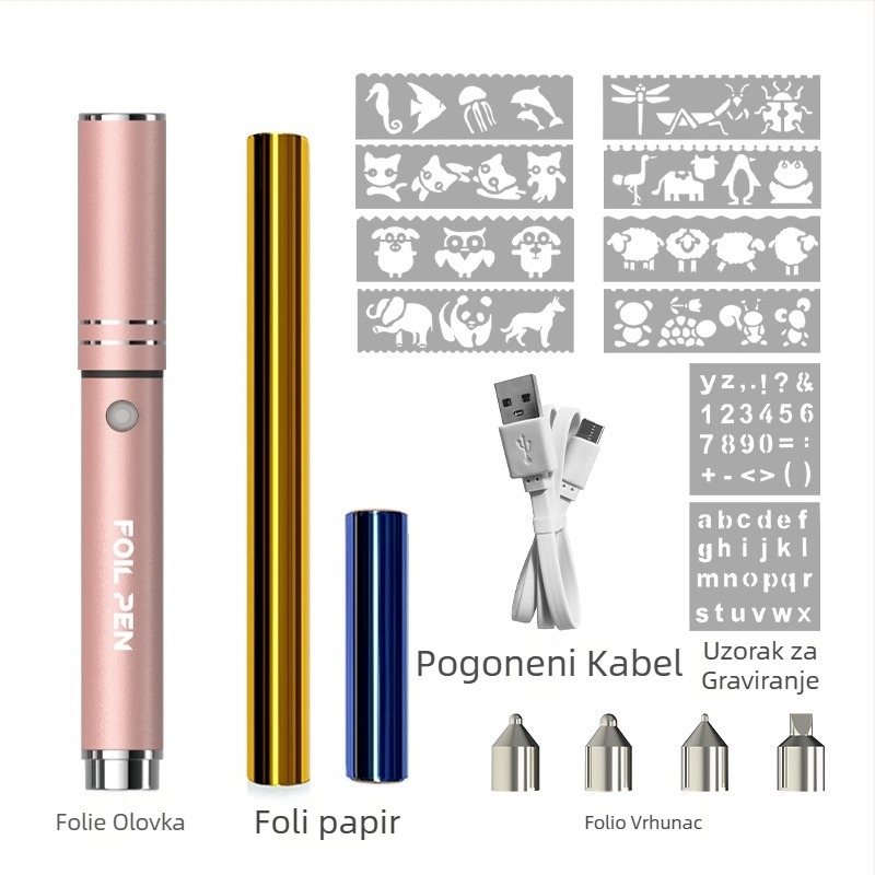 KR123-1 prijenosni alat za toplinsko tiskanje od aluminijske legure, za papir i kožu, Kangrun, punjiv