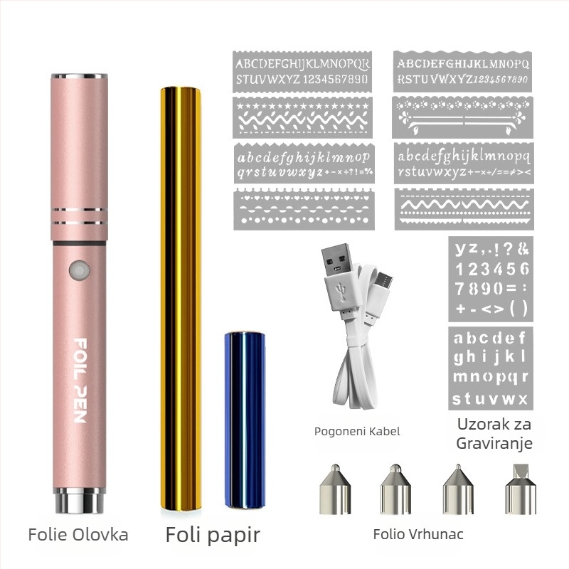 KR123-1 prijenosni alat za toplinsko tiskanje od aluminijske legure, za papir i kožu, Kangrun, punjiv