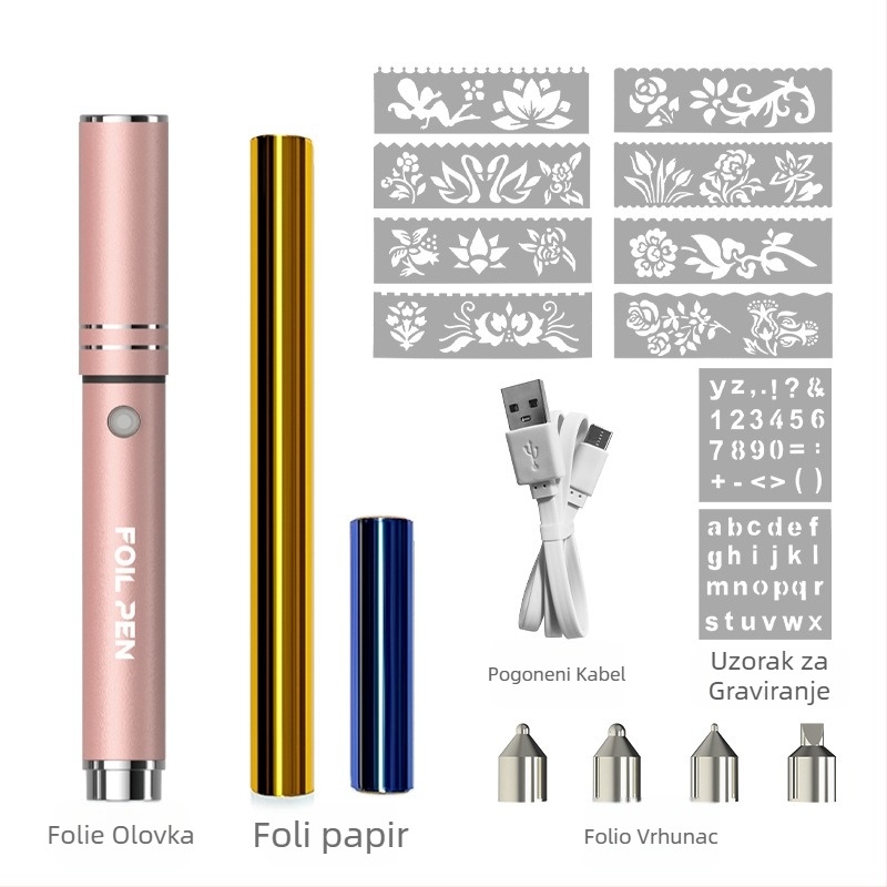 KR123-1 prijenosni alat za toplinsko tiskanje od aluminijske legure, za papir i kožu, Kangrun, punjiv