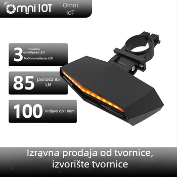 LED stražnja svjetiljka za bicikl s pametnim daljinskim upravljačem, USB napajanje, vodootporna za noćnu vožnju na planinskom biciklu