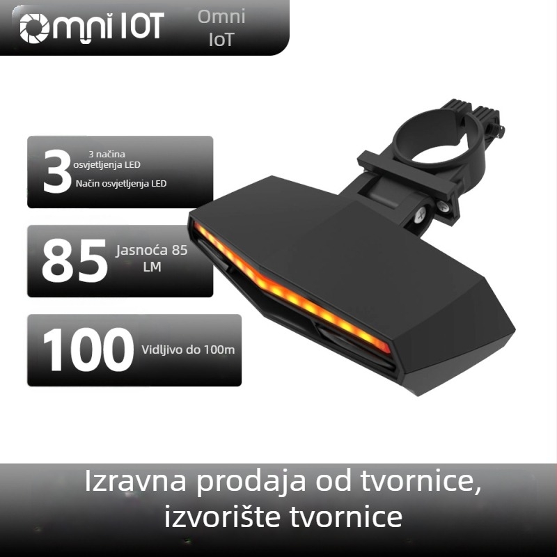 LED stražnja svjetiljka za bicikl s pametnim daljinskim upravljačem, USB napajanje, vodootporna za noćnu vožnju na planinskom biciklu